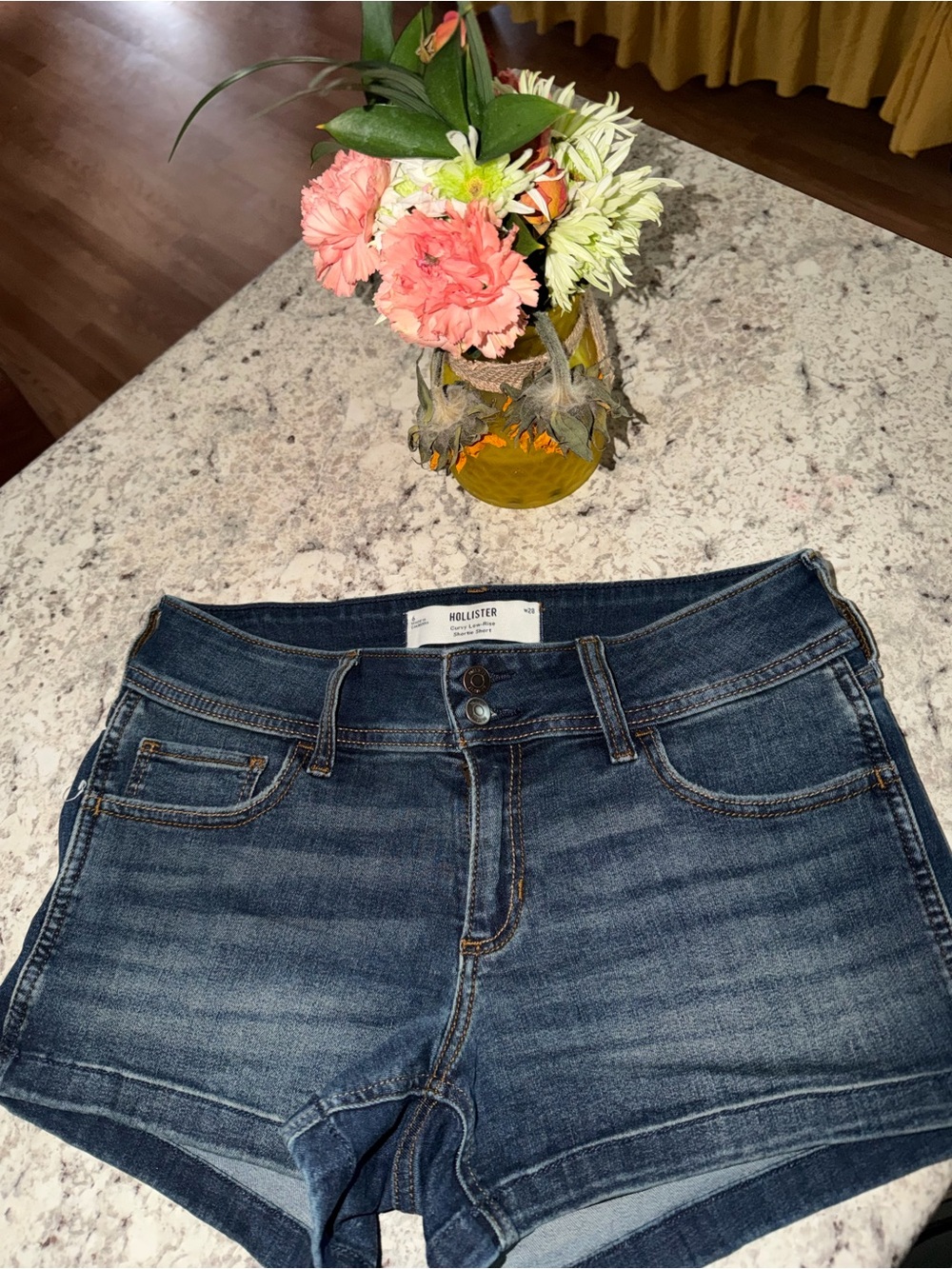 Hollister Women's Dark Wash Denim Shorts